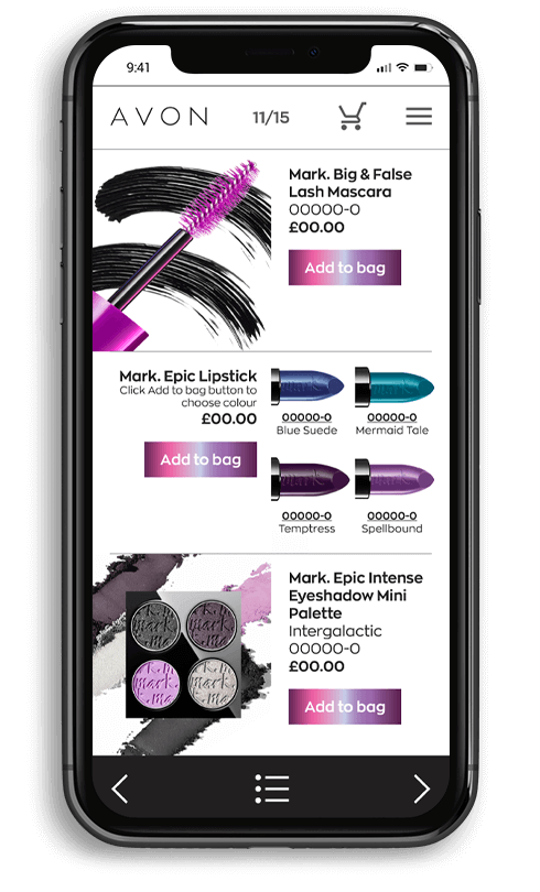 A product page for the Intergalactic makeup look
