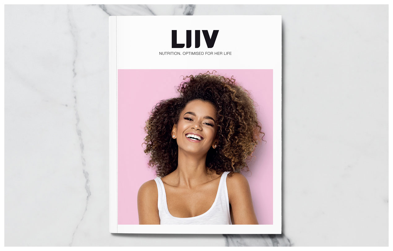 A cover mock-up for a Liiv magazine