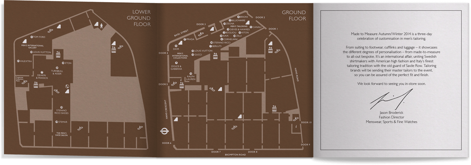 The cover of the vent guide un-folded to show a floor plan