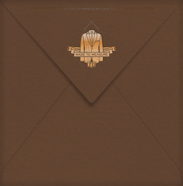 A brown envelope with the MTM event logo on the peak of the flap